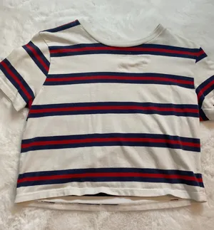 Brandy Melville Red Stripe Tee thumbnail 1