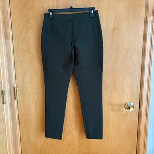 Theory Women's Ponte Knit Pants‎ Olive Green Pull-On Slim Leg Stretch Size S thumbnail 2