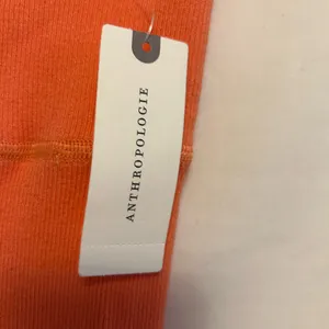 NWT Anthropologie Orange Ribbed Lettuce Trim Athletic‎ Legging Medium thumbnail 6