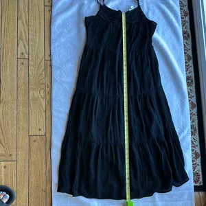 Black Maxi Sundress with Spaghetti Straps thumbnail 7