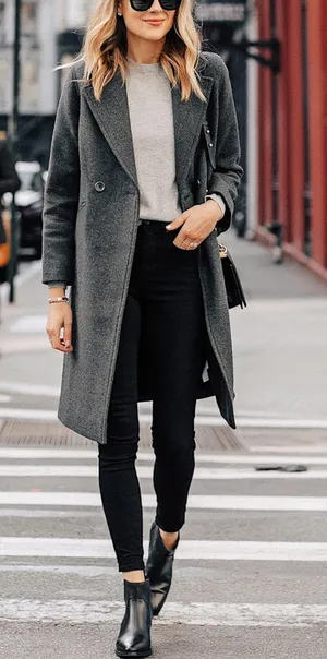 Gray Wool Coat thumbnail 1