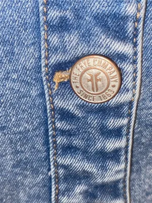 Frye denim mini dress button-front closure sleeveless coastal cowgirl western thumbnail 5