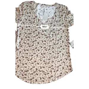 Maurices Prairie Floral Soft Yellow Henley Knit Top‎ SMALL Casual Coquette NWT thumbnail 5