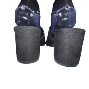 American Eagle‎ Women Black Suede Slip On Mule Block Heel Open Toe Size 9 Shoe thumbnail 4