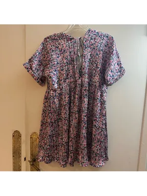 Lulus Express Yourself Blush Pink Floral Print Satin Babydoll mini Dress medium thumbnail 7