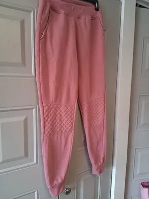 True Rock women's sweatpants sweats joggers loungewear in pink size large. Fits smaller to size. thumbnail 3