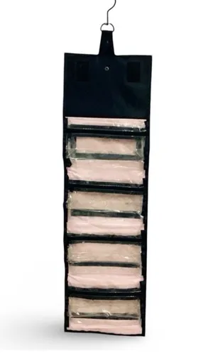 Travel Roll Up Cosmetics Bag with Removable Clear Pouches Hanger thumbnail 1