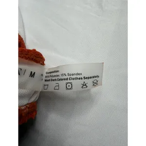 Zaful Burnt Orange Popcorn Textured High Waisted Bikini Set ScallopTrim Womens M thumbnail 10
