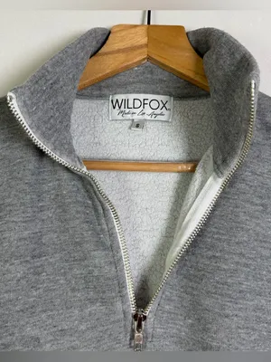 WILDFOX Women’s Quarter Zip Pullover Fleece Colorblock Sweatshirt LA Made Sz S thumbnail 5
