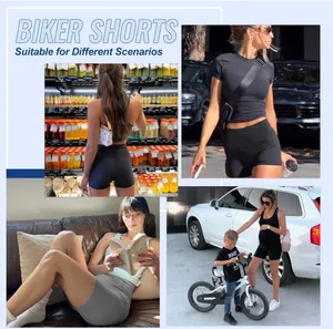 High Rise Black Bike Shorts Multiple Size L thumbnail 3