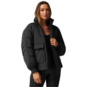 Fabletics Black Puffer Coat XL | Warm Winter Outerwear, Athletic Style thumbnail 4