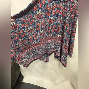 Band of Gypsies Asymmetrical Hem Floral dress size large thumbnail 2