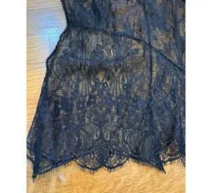 Topshop Women’s 2 Black Lace Sheer Crewneck Layering Long Sleeve Layering Top thumbnail 6