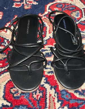Longchamp black ankle sandals thumbnail 1