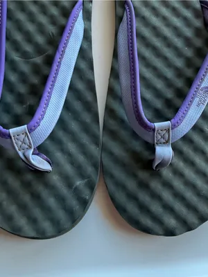 The North Face Women's Purple and Black Women's Flip Flops sz 10 thumbnail 2