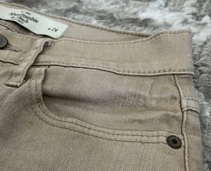 Abercrombie & Fitch | Tan Metallic Gold Shimmer Short Shorts Size 00 thumbnail 2