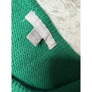 Woman Within Green Schnauzer Dog‎ Santa Hat Christmas Sweater Size 14/16 thumbnail 3