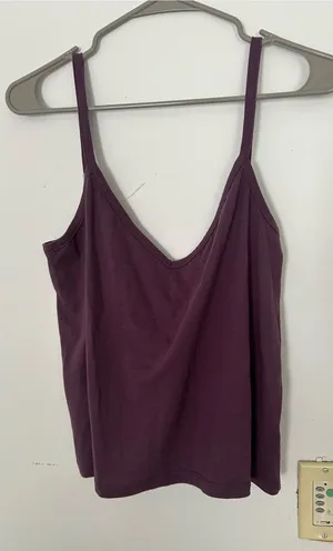 ☀️3/$25 Richer poorer purple Vneck tank top large cotton USA thumbnail 1