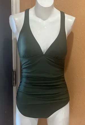 Mycoco one piece olive green swimsuit thumbnail 1