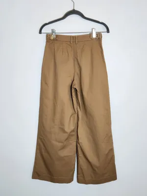 Abercrombie & Fitch Khaki Wide Leg Pleated Pants Size 24 Short thumbnail 4