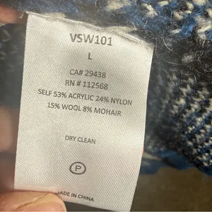Miss Me Vintage Blue Geometric Patterned Open Front Cardigan Large thumbnail 5