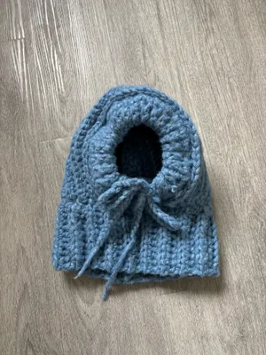 Handmade Blue Crochet Balaclava thumbnail 7