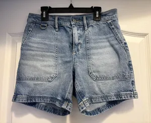 American Eagle Jean Shorts 6” Super High Waisted Relaxed Short thumbnail 1