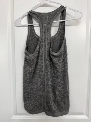 Lululemon Swiftly Tech Gray Patterned Racerback Tank Women’s Small thumbnail 5