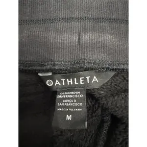 Athleta Double Cozy Karma Jogger Black Plush Fleece Sweatpants Womens Medium thumbnail 3