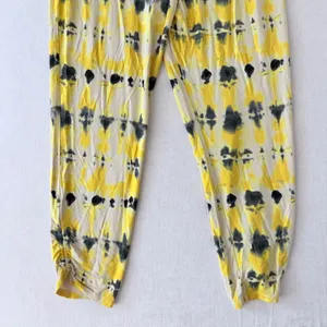 Cabi Atomic Lounger Pants Yellow Tie Dye Ruched Rayon Large‎ thumbnail 2