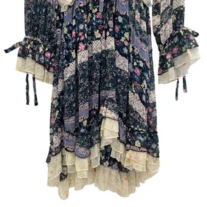 Its Anitsa Paris Womens M Floral Camelia Dress France T2 Vintage thumbnail 5