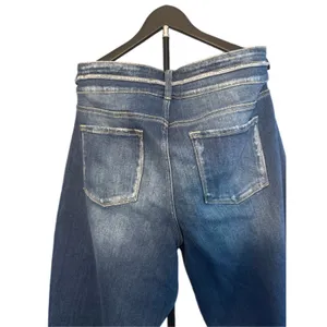 KanCan High Rise Double Button Raw Hem‎ Wide Leg Jeans Size 18 Stretch thumbnail 5