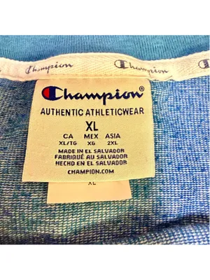 Champion Women's Teal & White Striped Long Sleeve Sweatshirt - Size XL - b13 thumbnail 5