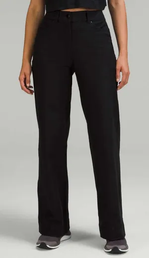 Lululemon City Sleek‎ Wide Leg Pants Black Full Length Commuter Office Womens 27 thumbnail 1