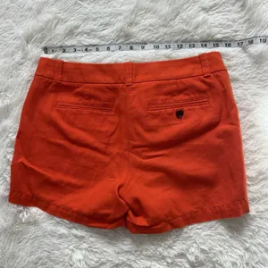 J. Crew Chino Shorts Womens Size 4 Orange 100% Cotton Preppy Summer Flat Front thumbnail 7