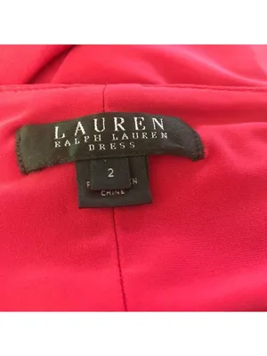 Ralph Lauren Midi Dress coral Pink Derby elegant wedding guest Old Money glam S thumbnail 8
