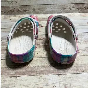 Crocs Classic Pastel Tie-Dye Graphic Clogs Men's 5 Women's 7Pink Blue Purple thumbnail 2