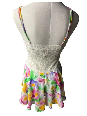 Victorias Secret Floral Babydoll Lace Chemise With Adjustable Straps Size M 31a thumbnail 2