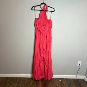 NWT Petal & Pup Dionne Halter Jumpsuit in Flamingo thumbnail 5