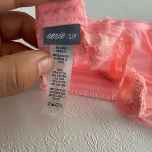 Aerie Pink Lace Bralette Size Small Sheer Floral Stretch Bra Top thumbnail 3