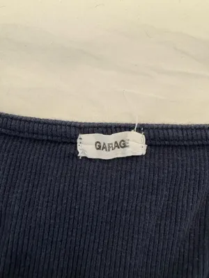 Garage Top Crop Short Sleeve blue thumbnail 2
