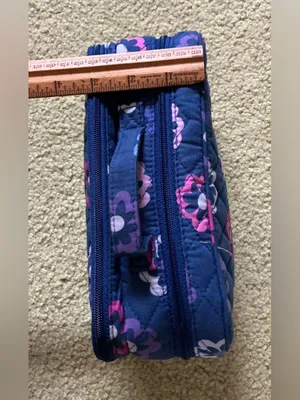 VERA BRADLEY Quilted Floral Double-Zip Cosmetic Case 💄🪮 thumbnail 7