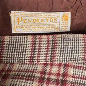 1970s Pendleton Virgin Wool Plaid Skirt USA Midi 27” Brown Red Medium thumbnail 6