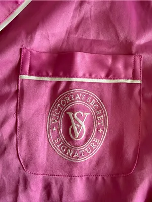 Victoria’s Secret Signature Satin Shine Long Pajama Set Pink Small NWT thumbnail 8