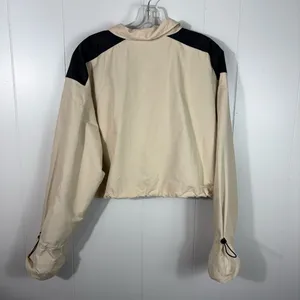 Anthropologie Pilcro Desert Trooper Cropped Bomber Jacket Tan Black Utility L thumbnail 7