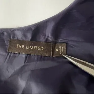 The Limited Purple One Shoulder Rosette Satin Cocktail Dress Size 6 thumbnail 4