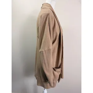 Pact Organic Cotton Airplane Wrap Open Cardigan Sesame Heather XS/S thumbnail 3