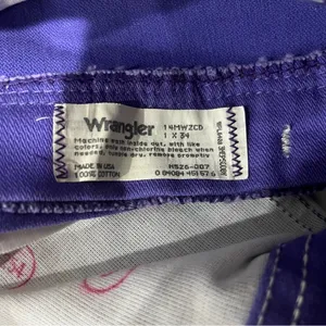 Vintage Wrangler tempered leg purple Shorts Altered Distressed NEW USA cotton XS thumbnail 4