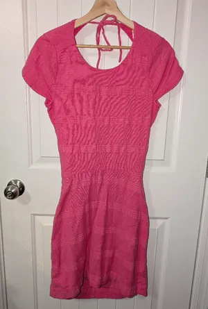 Free People Cap Sleeve Swim Cover Up Dress Small Pink thumbnail 1