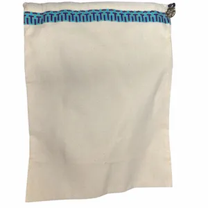 NEW Tory Burch Drawstring‎ Dust Bag Canvas Teal Purple Gold Logo thumbnail 3